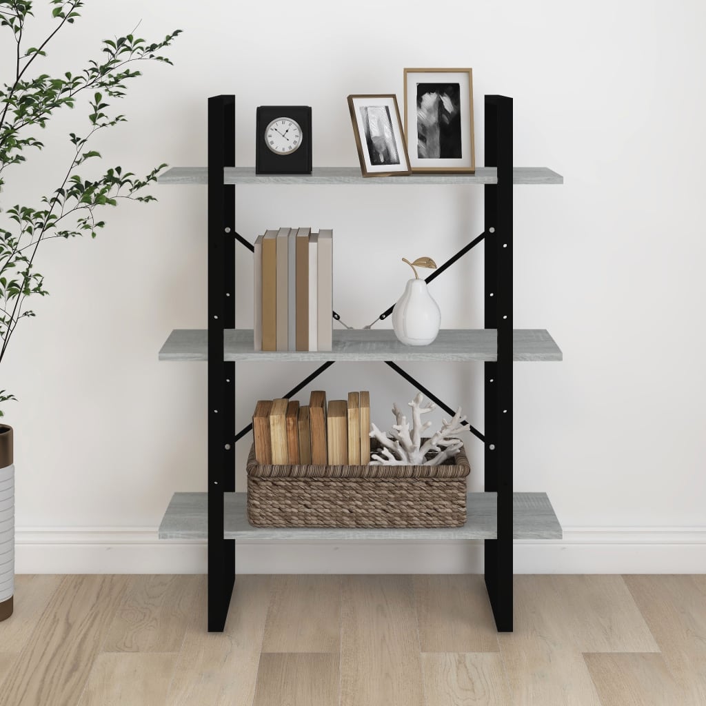vidaXL Bibliotecă, gri sonoma, 80x30x105 cm, lemn prelucrat vidaXL Bibliotecă, gri sonoma, 80x30x105 cm, lemn prelucrat