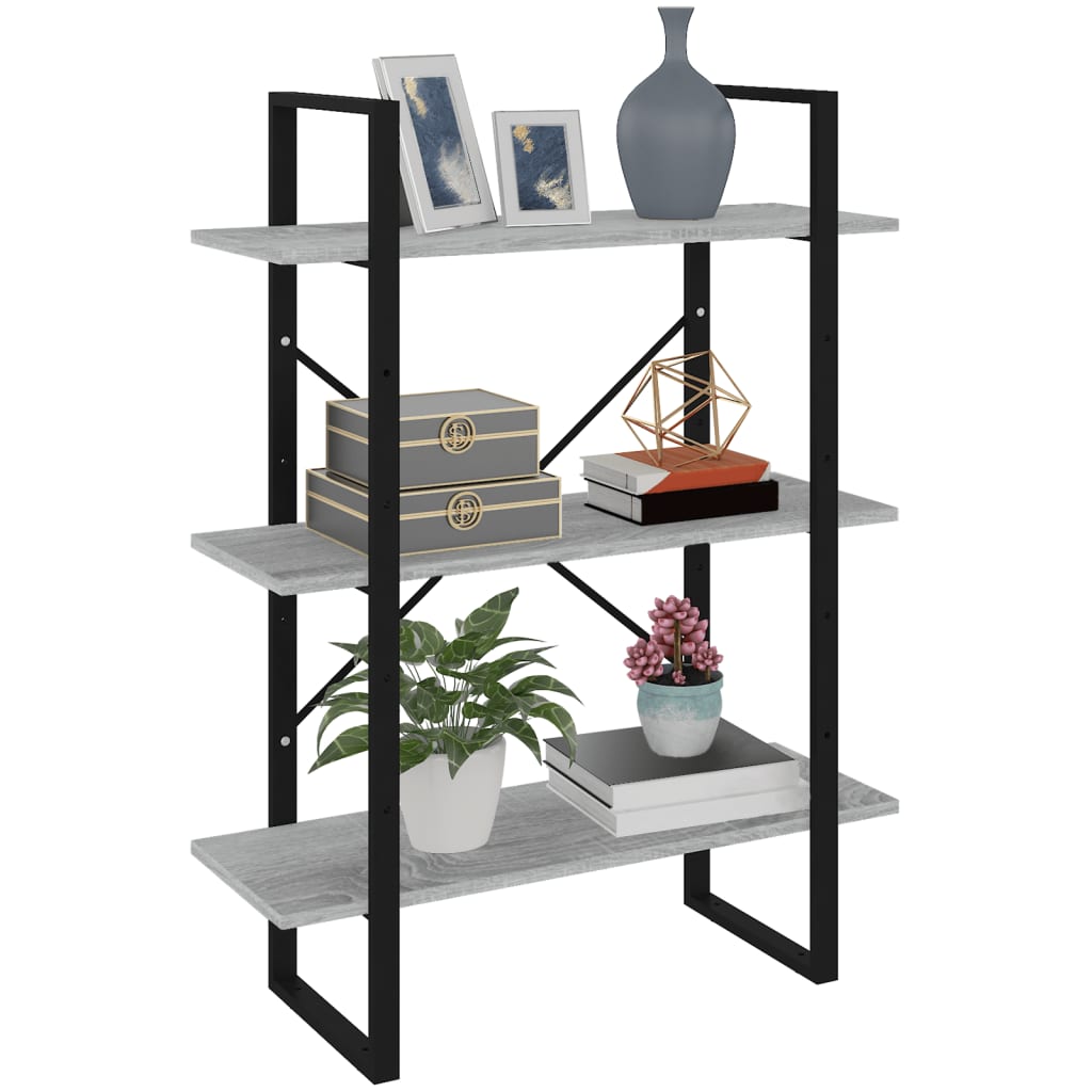 vidaXL Bibliotecă, gri sonoma, 80x30x105 cm, lemn prelucrat vidaXL Bibliotecă, gri sonoma, 80x30x105 cm, lemn prelucrat