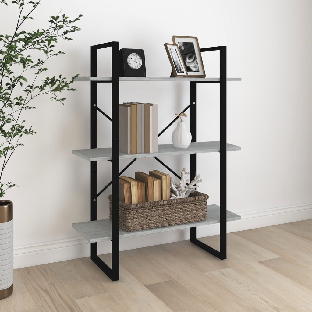 vidaXL Bibliotecă, gri sonoma, 80x30x105 cm, lemn prelucrat vidaXL Bibliotecă, gri sonoma, 80x30x105 cm, lemn prelucrat