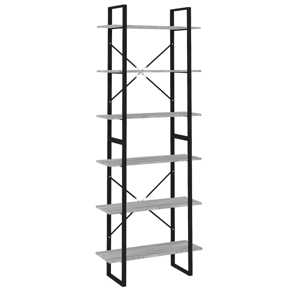 vidaXL Dulap înalt, gri sonoma, 80x30x210 cm, lemn compozit vidaXL Dulap înalt, gri sonoma, 80x30x210 cm, lemn compozit