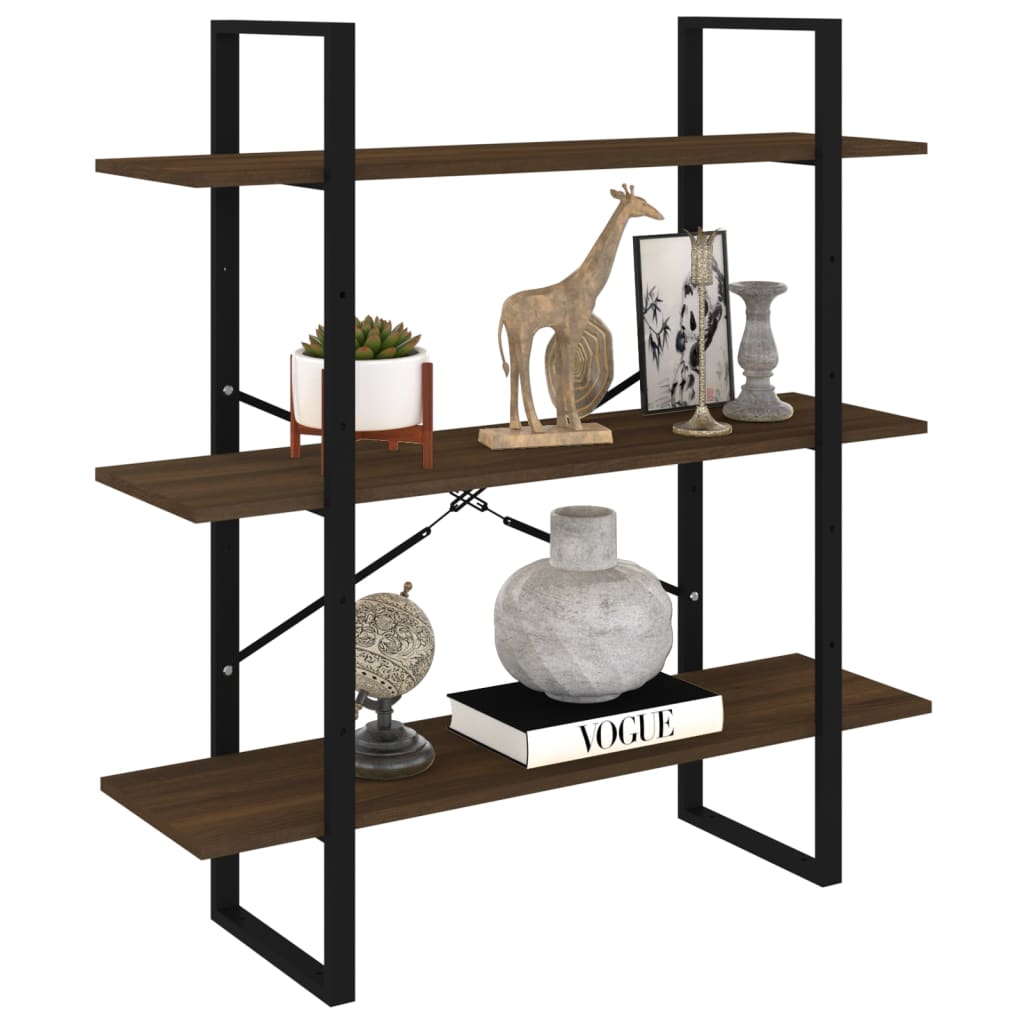 vidaXL Bibliotecă, stejar fumuriu, 100x30x105 cm, lemn prelucrat vidaXL Bibliotecă, stejar fumuriu, 100x30x105 cm, lemn prelucrat