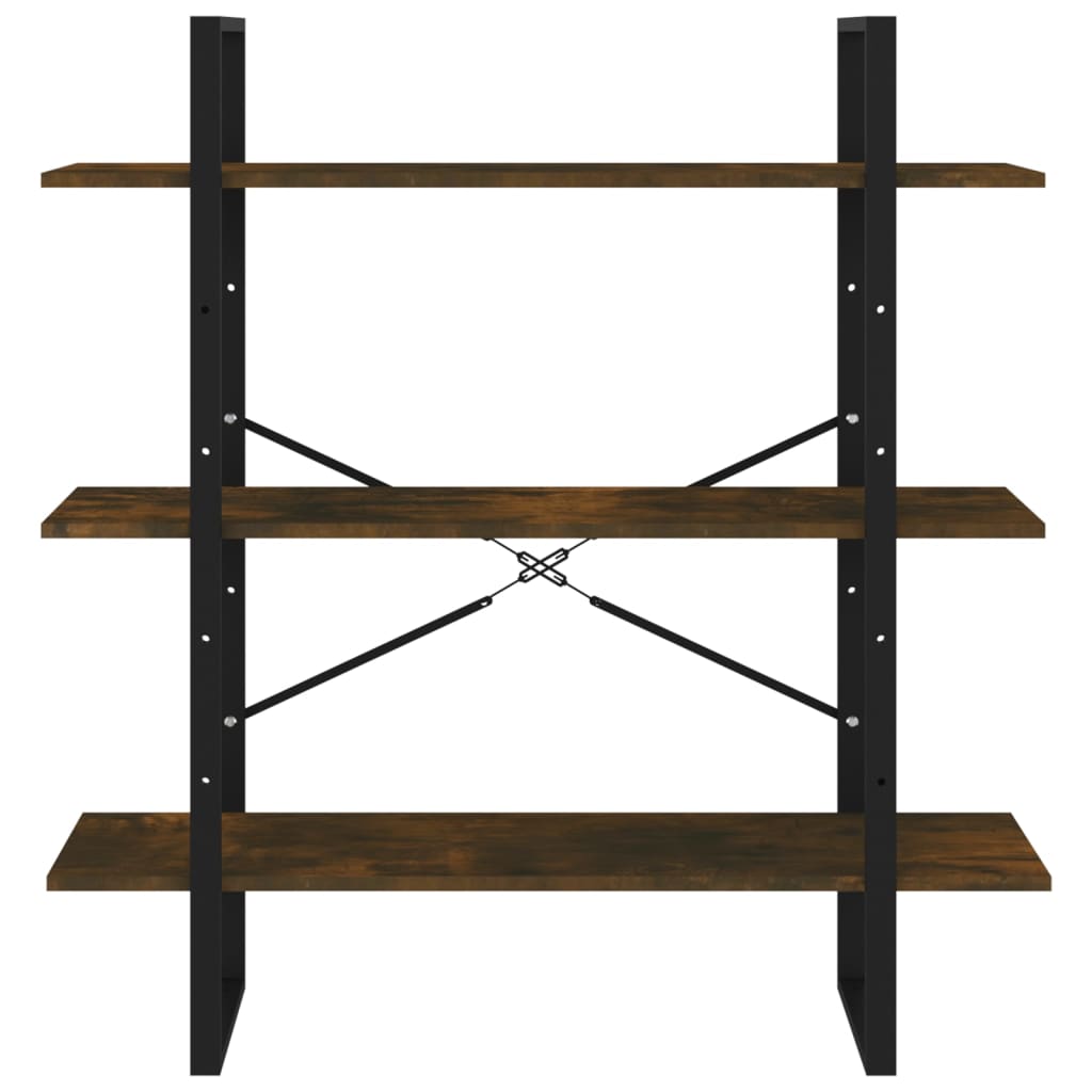 vidaXL Bibliotecă, stejar fumuriu, 100x30x105 cm, lemn prelucrat vidaXL Bibliotecă, stejar fumuriu, 100x30x105 cm, lemn prelucrat