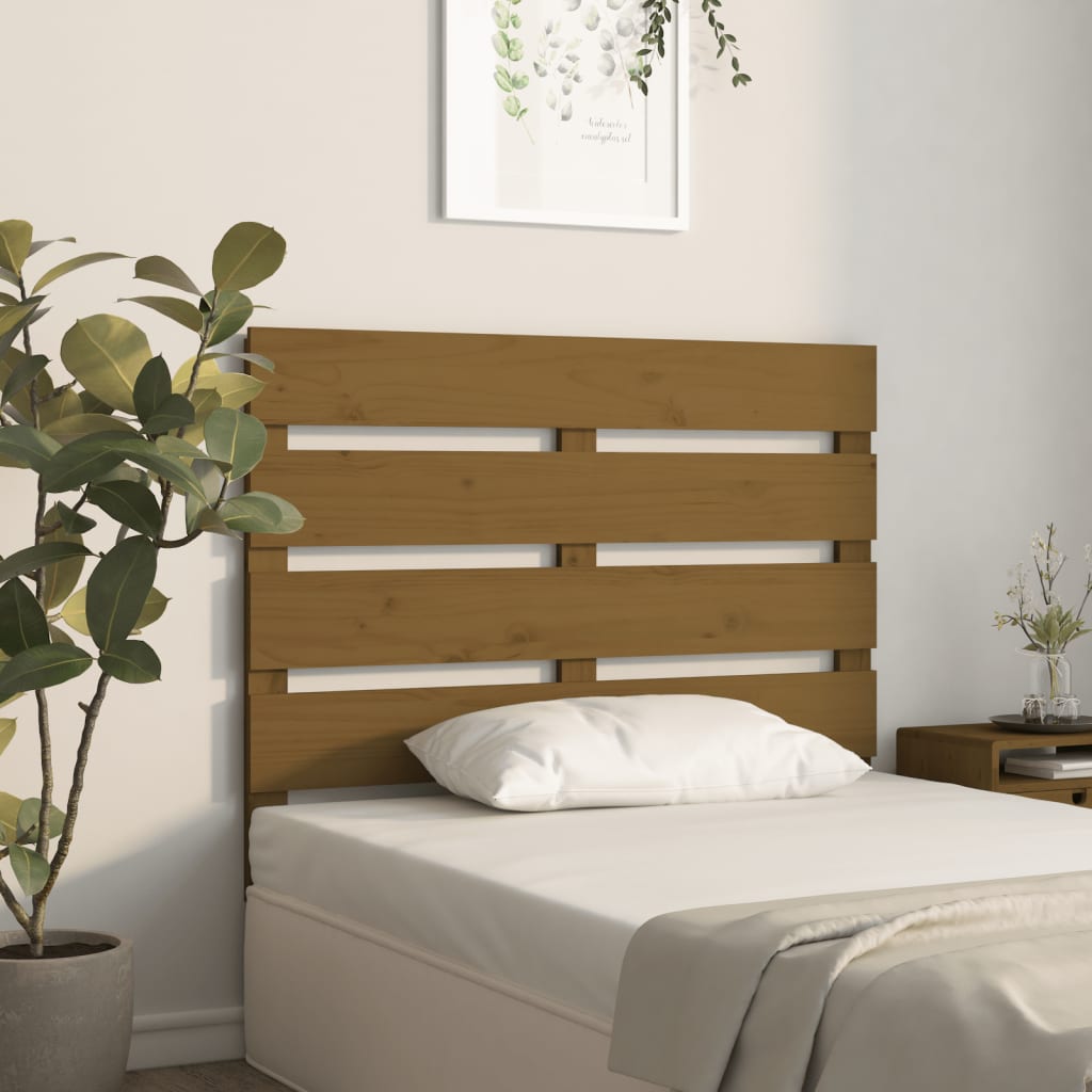 vidaXL Tăblie de pat, maro miere, 100x3x80 cm, lemn masiv de pin vidaXL Tăblie de pat, maro miere, 100x3x80 cm, lemn masiv de pin