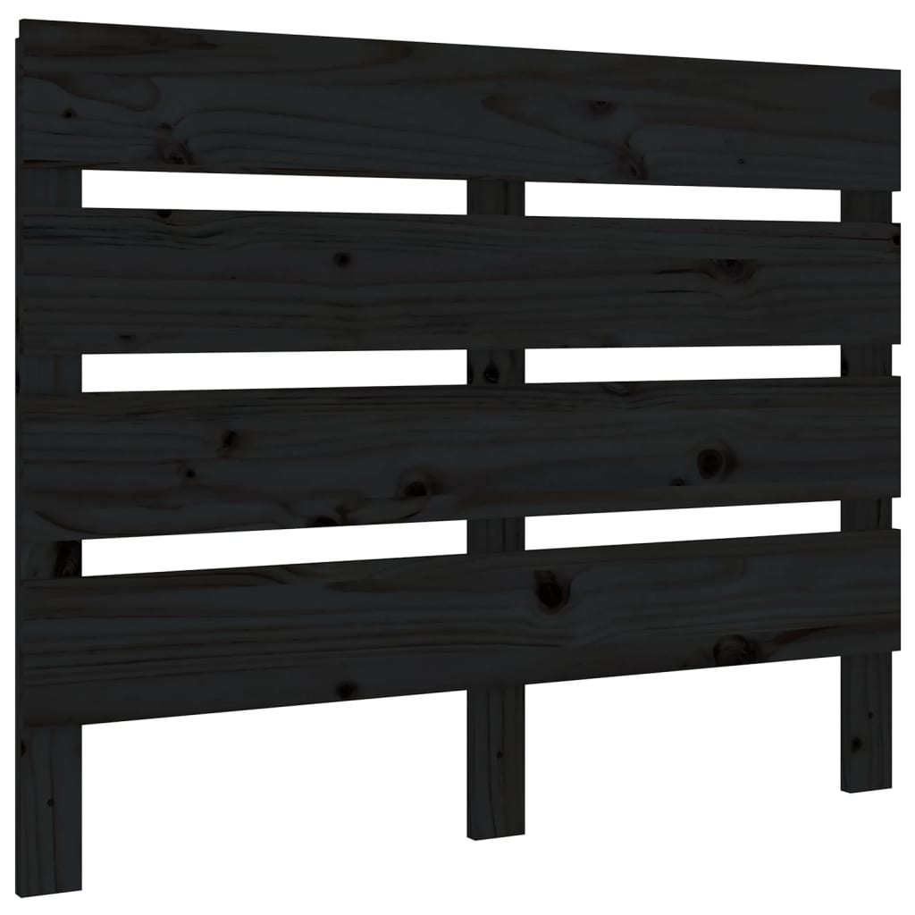 vidaXL Tăblie de pat, negru, 100x3x80 cm, lemn masiv de pin vidaXL Tăblie de pat, negru, 100x3x80 cm, lemn masiv de pin