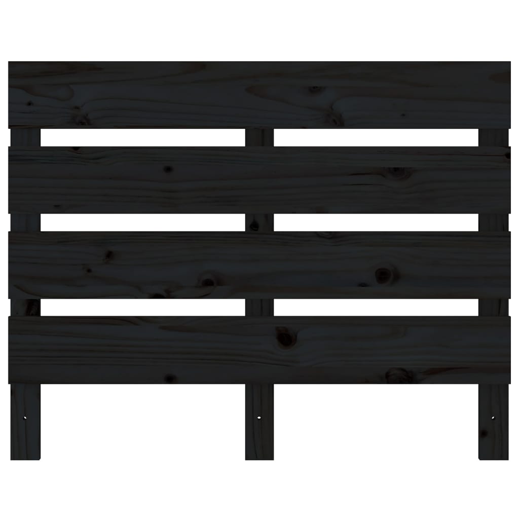 vidaXL Tăblie de pat, negru, 100x3x80 cm, lemn masiv de pin vidaXL Tăblie de pat, negru, 100x3x80 cm, lemn masiv de pin
