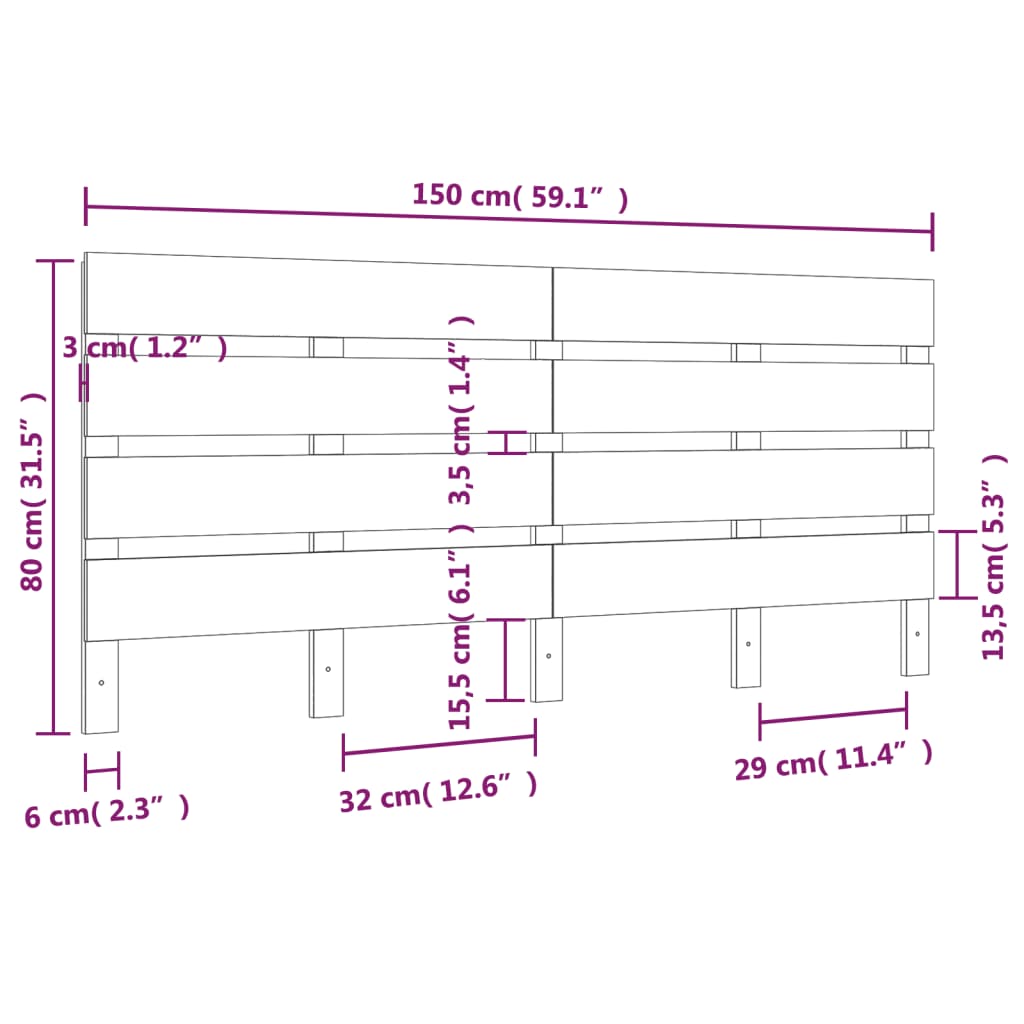 vidaXL Tăblie de pat, alb, 150x3x80 cm, lemn masiv de pin vidaXL Tăblie de pat, alb, 150x3x80 cm, lemn masiv de pin