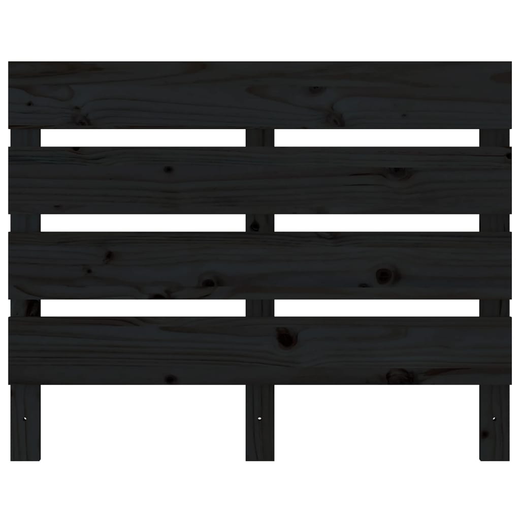vidaXL Tăblie de pat, negru, 75x3x80 cm, lemn masiv de pin