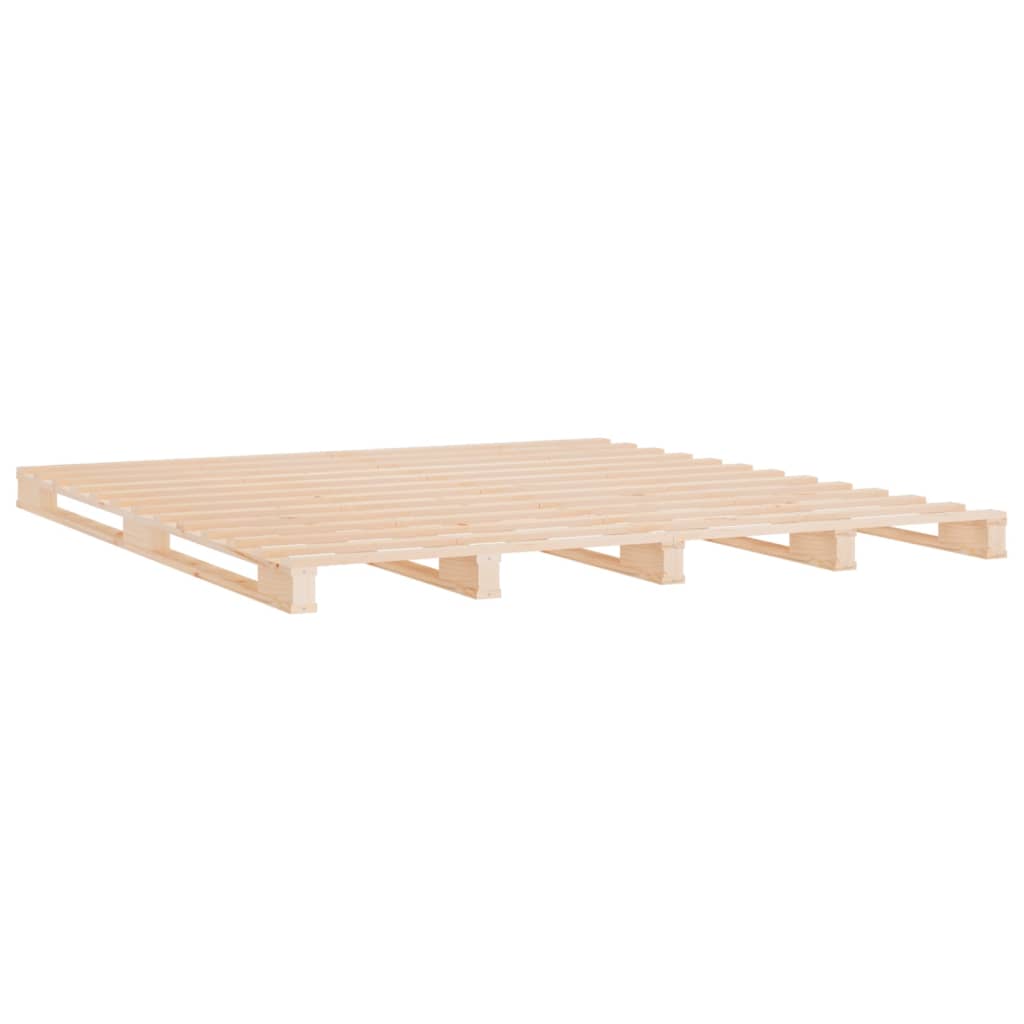 vidaXL Pat din paleți Super King, 180x200 cm, lemn masiv de pin vidaXL Pat din paleți Super King, 180x200 cm, lemn masiv de pin