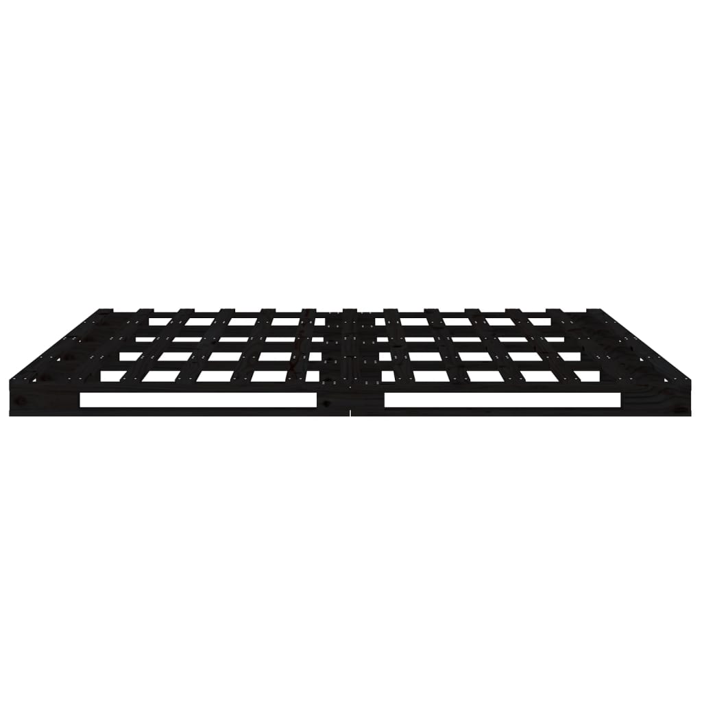 vidaXL Pat din paleți Small Double negru 120x190 cm lemn masiv pin vidaXL Pat din paleți Small Double negru 120x190 cm lemn masiv pin