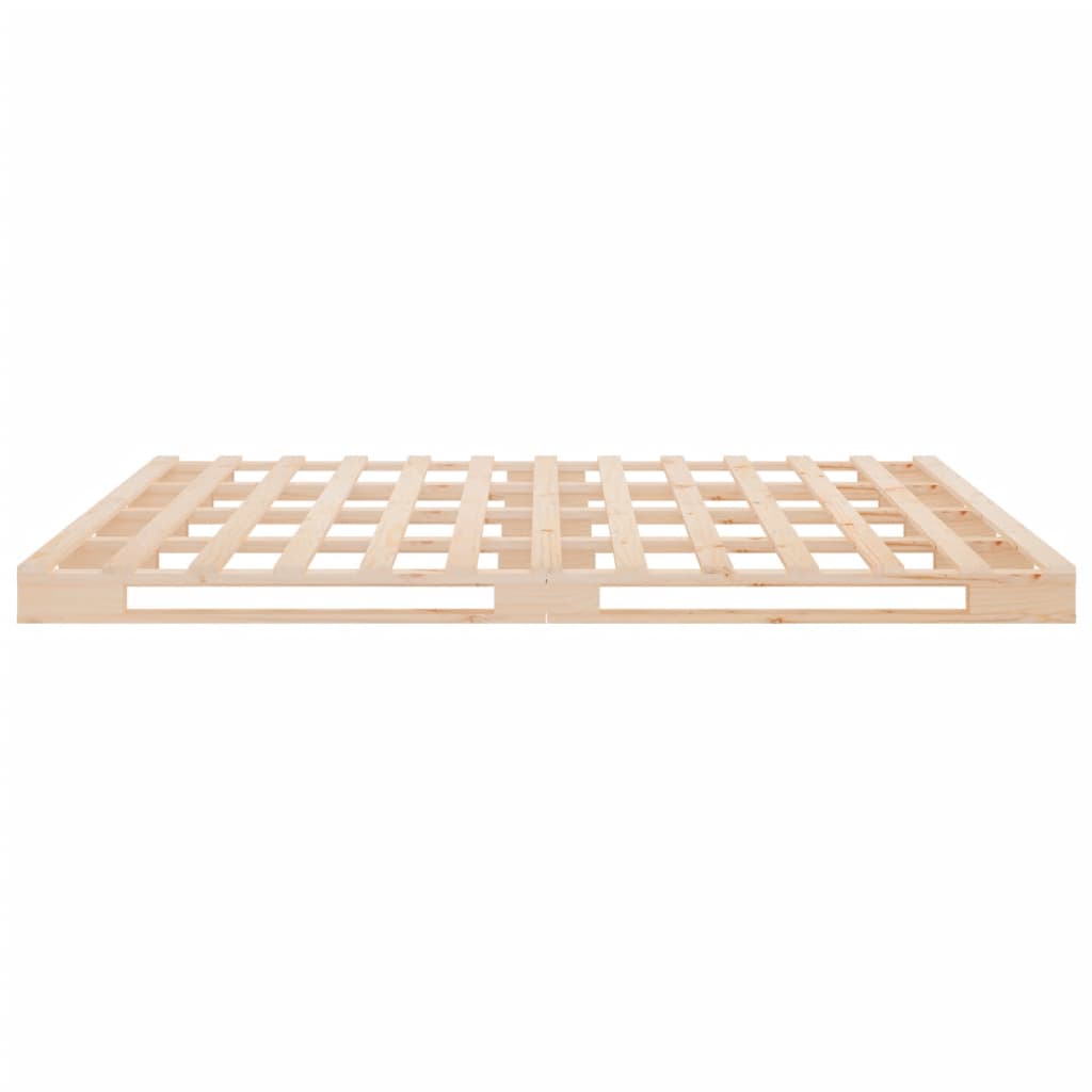 vidaXL Pat din paleți Double, 135x190 cm, lemn masiv de pin vidaXL Pat din paleți Double, 135x190 cm, lemn masiv de pin