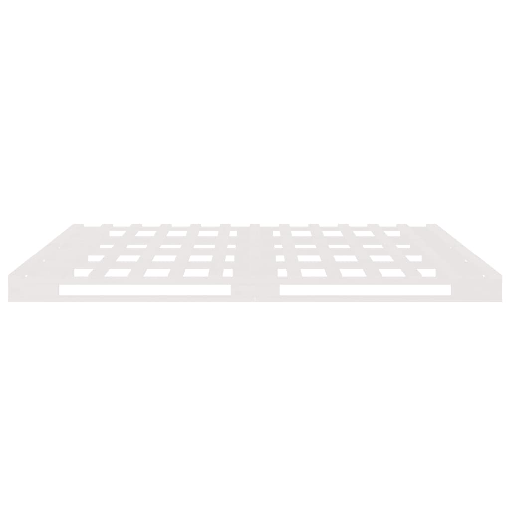 vidaXL Pat din paleți Double, alb, 135x190 cm, lemn masiv de pin vidaXL Pat din paleți Double, alb, 135x190 cm, lemn masiv de pin