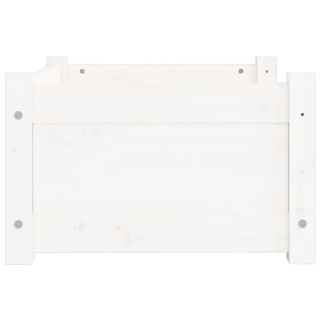 vidaXL Pat pentru câini, alb, 55,5x45,5x28 cm, lemn masiv de pin vidaXL Pat pentru câini, alb, 55,5x45,5x28 cm, lemn masiv de pin