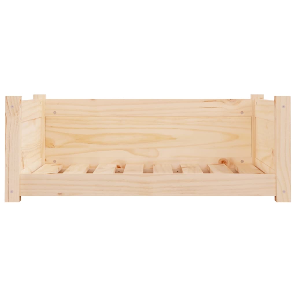 vidaXL Pat pentru câini, 75,5x55,5x28 cm, lemn masiv de pin vidaXL Pat pentru câini, 75,5x55,5x28 cm, lemn masiv de pin