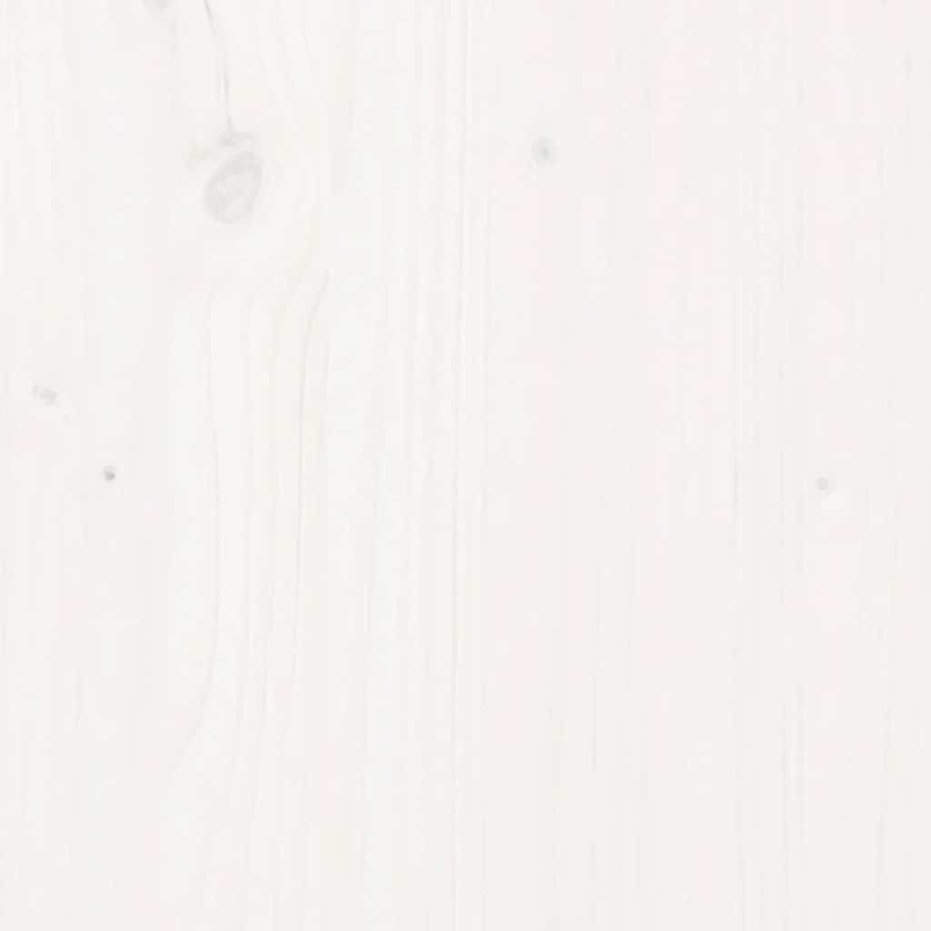 vidaXL Pat pentru câini, alb, 95,5x65,5x28 cm, lemn masiv de pin