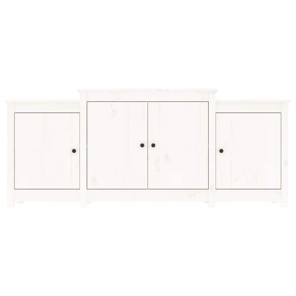 vidaXL Servantă, alb, 164x37x68 cm, lemn masiv de pin