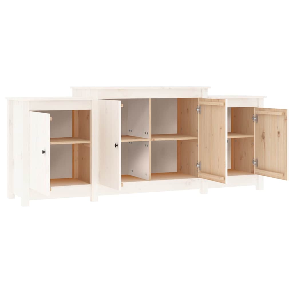 vidaXL Servantă, alb, 164x37x68 cm, lemn masiv de pin