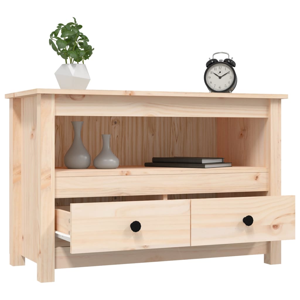 vidaXL Comodă TV, 79x35x52 cm, lemn masiv de pin