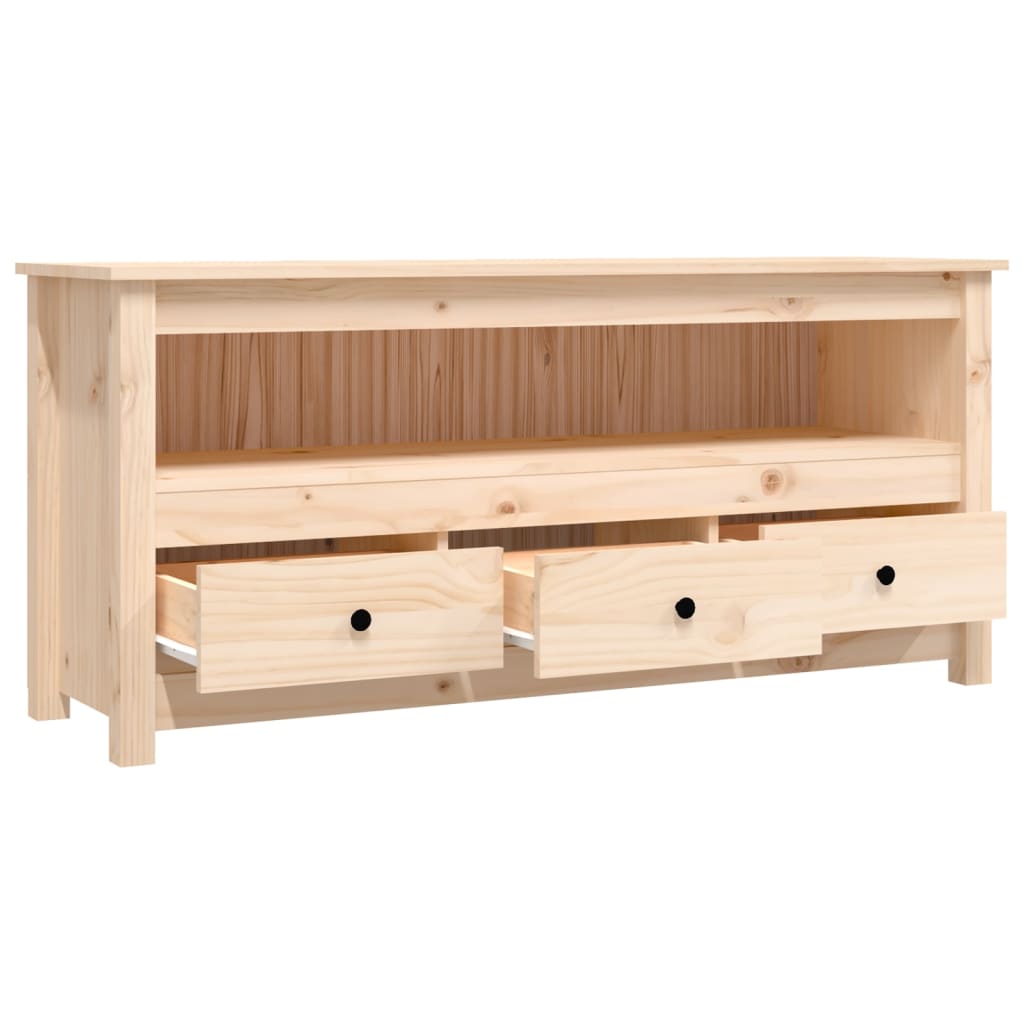 vidaXL Comodă TV, 114x35x52 cm, lemn masiv de pin vidaXL Comodă TV, 114x35x52 cm, lemn masiv de pin