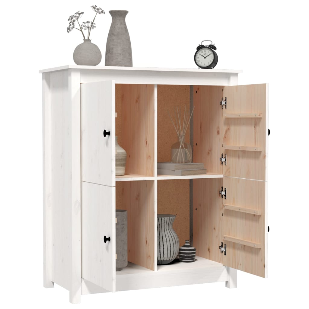 vidaXL Servantă, alb, 83x41,5x100 cm, lemn masiv de pin