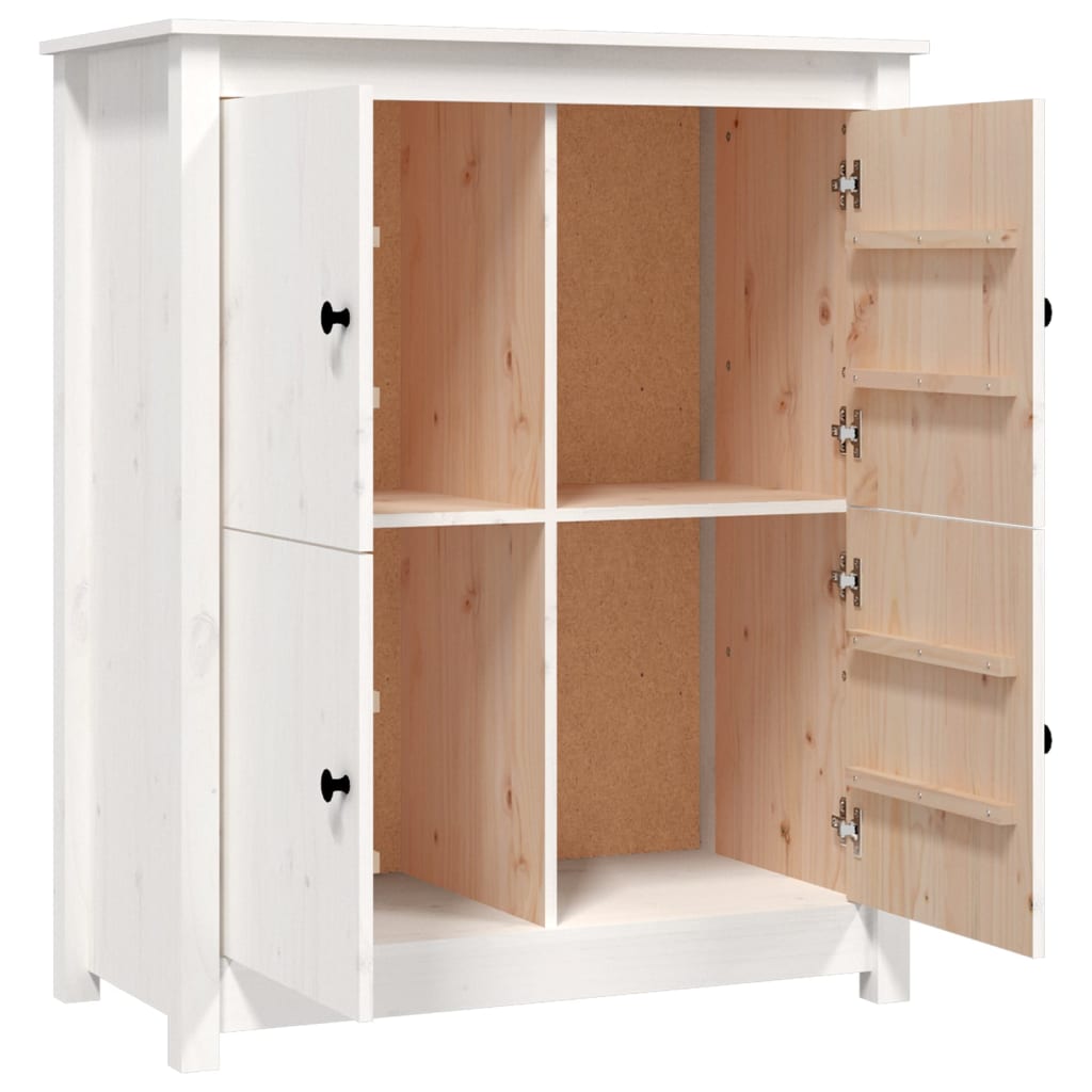 vidaXL Servantă, alb, 83x41,5x100 cm, lemn masiv de pin