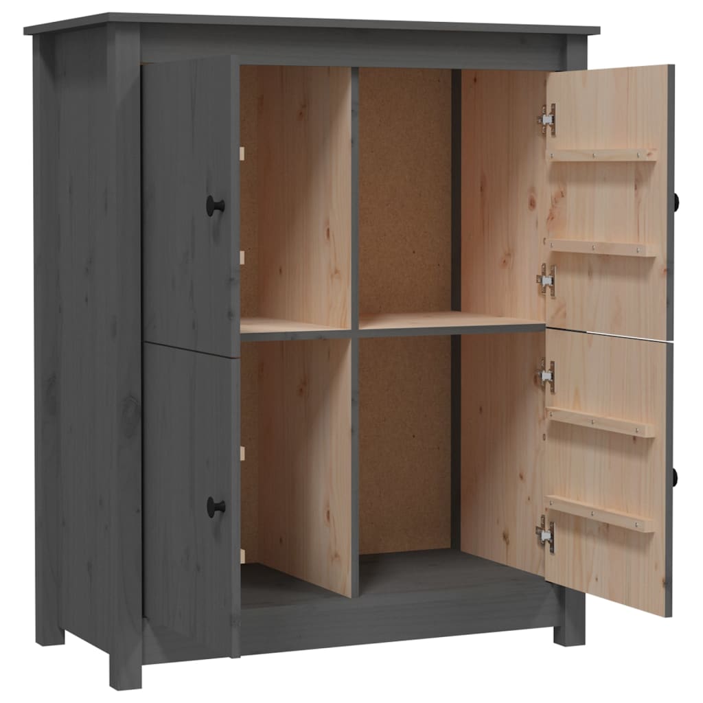 vidaXL Servantă, gri, 83x41,5x100 cm, lemn masiv de pin vidaXL Servantă, gri, 83x41,5x100 cm, lemn masiv de pin