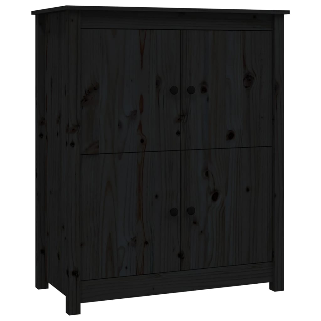 vidaXL Servantă, negru, 83x41,5x100 cm, lemn masiv de pin vidaXL Servantă, negru, 83x41,5x100 cm, lemn masiv de pin