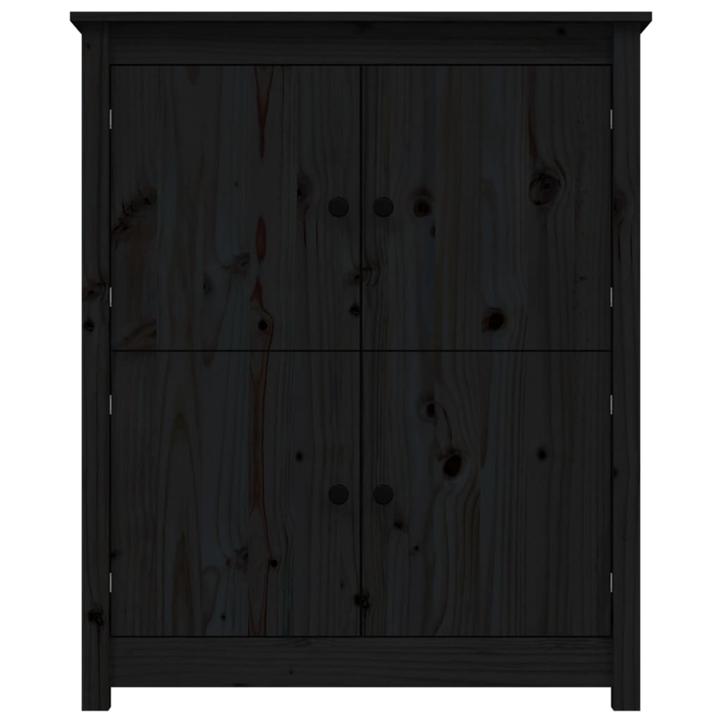 vidaXL Servantă, negru, 83x41,5x100 cm, lemn masiv de pin vidaXL Servantă, negru, 83x41,5x100 cm, lemn masiv de pin