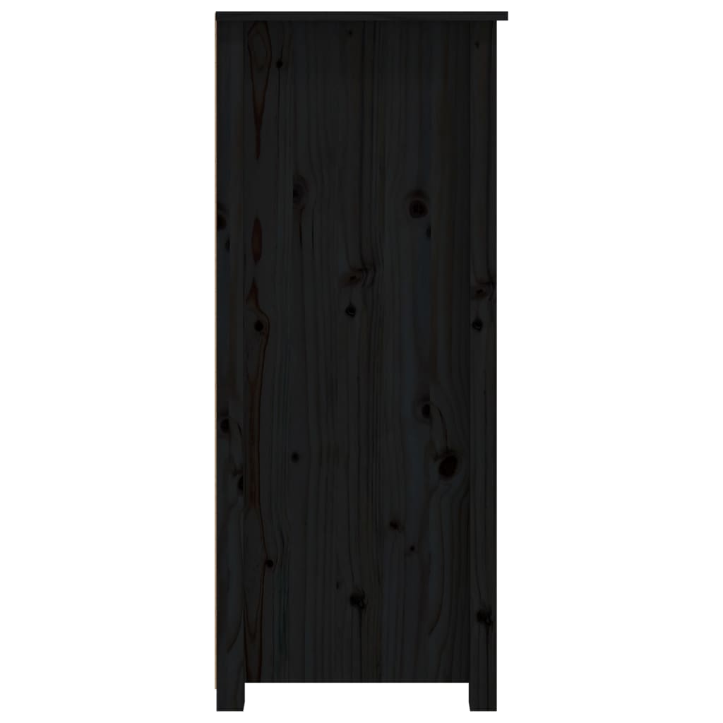 vidaXL Servantă, negru, 83x41,5x100 cm, lemn masiv de pin vidaXL Servantă, negru, 83x41,5x100 cm, lemn masiv de pin