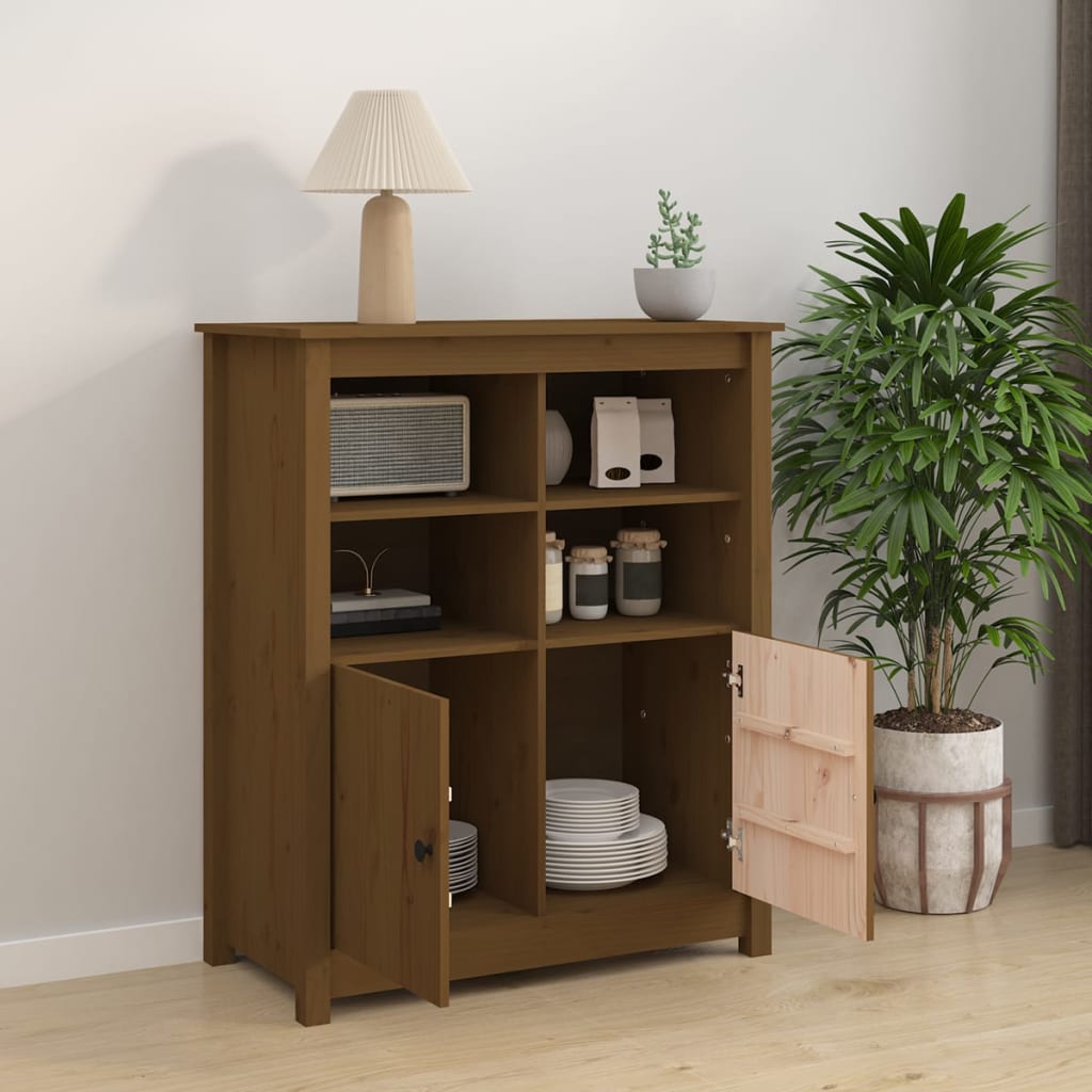 vidaXL Servantă, maro miere, 83x41,5x100 cm, lemn masiv de pin