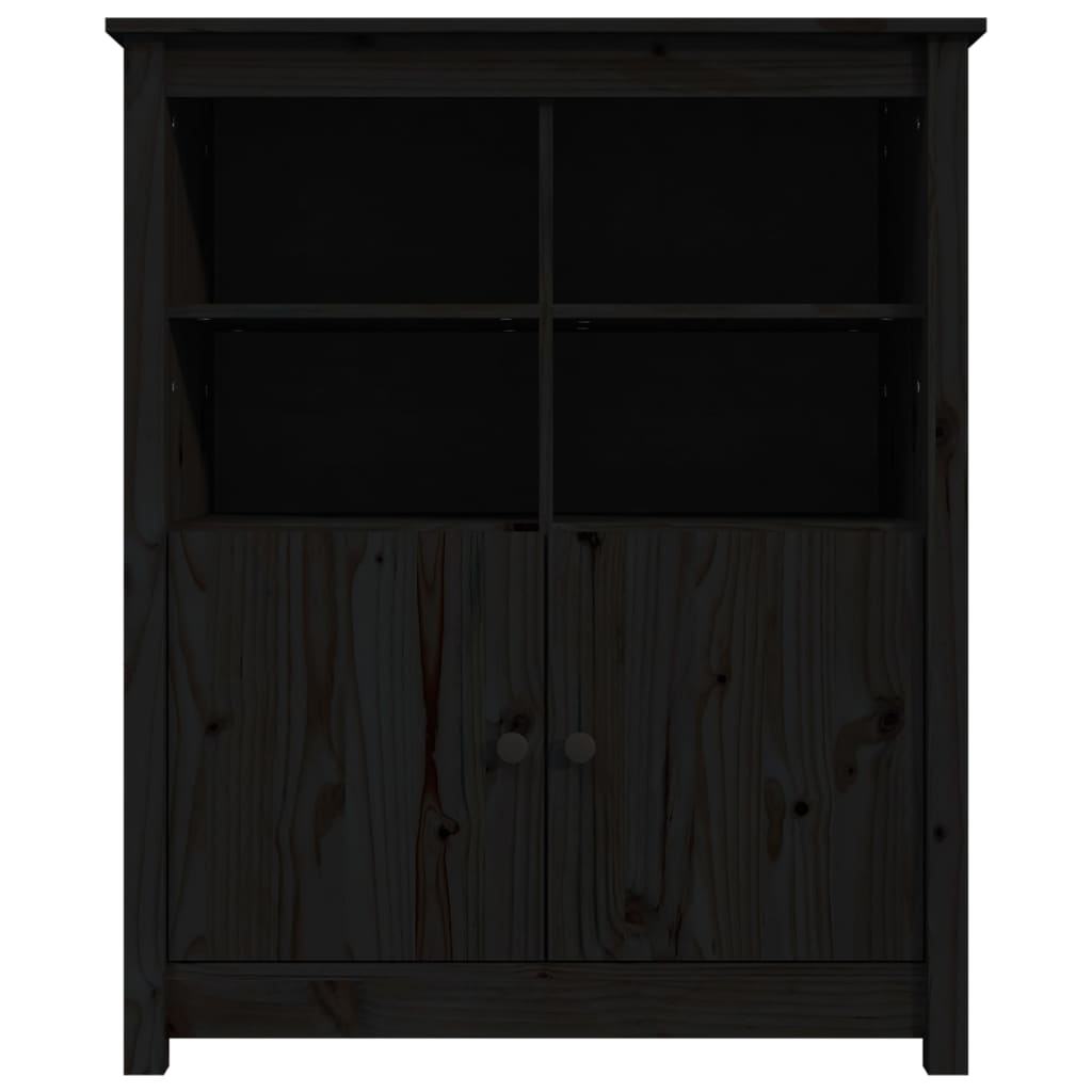 vidaXL Servantă, negru, 83x41,5x100 cm, lemn masiv de pin vidaXL Servantă, negru, 83x41,5x100 cm, lemn masiv de pin