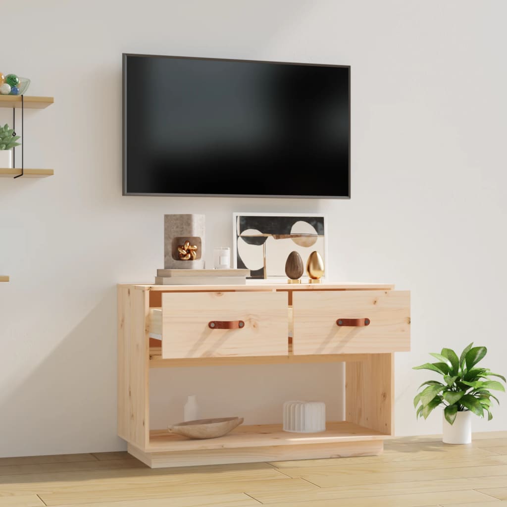 vidaXL Comodă TV, 90x40x60 cm, lemn masiv de pin