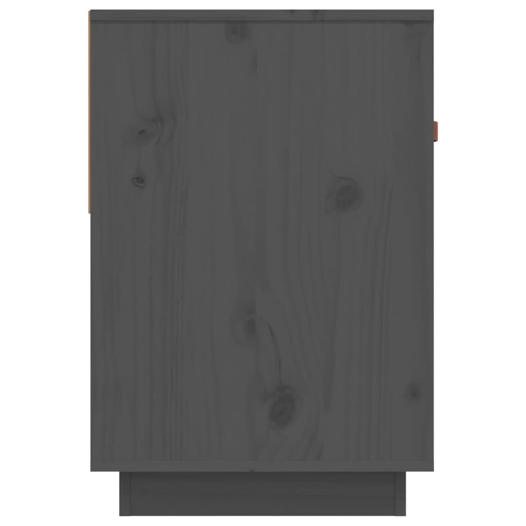 vidaXL Comodă TV, gri, 90x40x60 cm, lemn masiv de pin vidaXL Comodă TV, gri, 90x40x60 cm, lemn masiv de pin