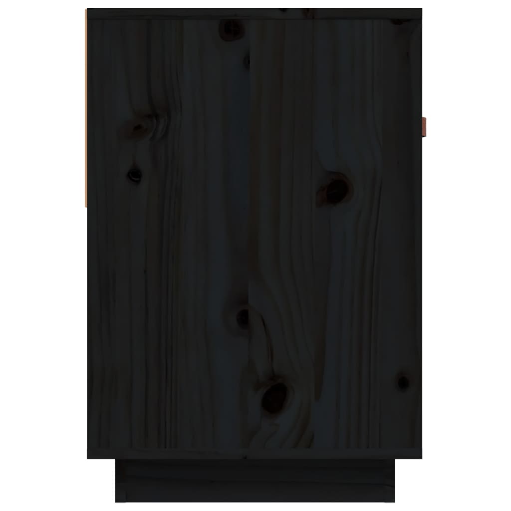 vidaXL Comodă TV, negru, 90x40x60 cm, lemn masiv de pin vidaXL Comodă TV, negru, 90x40x60 cm, lemn masiv de pin