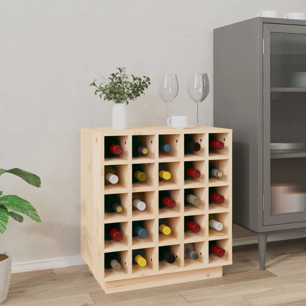 vidaXL Dulap de vinuri, 55,5x34x61 cm, lemn masiv de pin vidaXL Dulap de vinuri, 55,5x34x61 cm, lemn masiv de pin