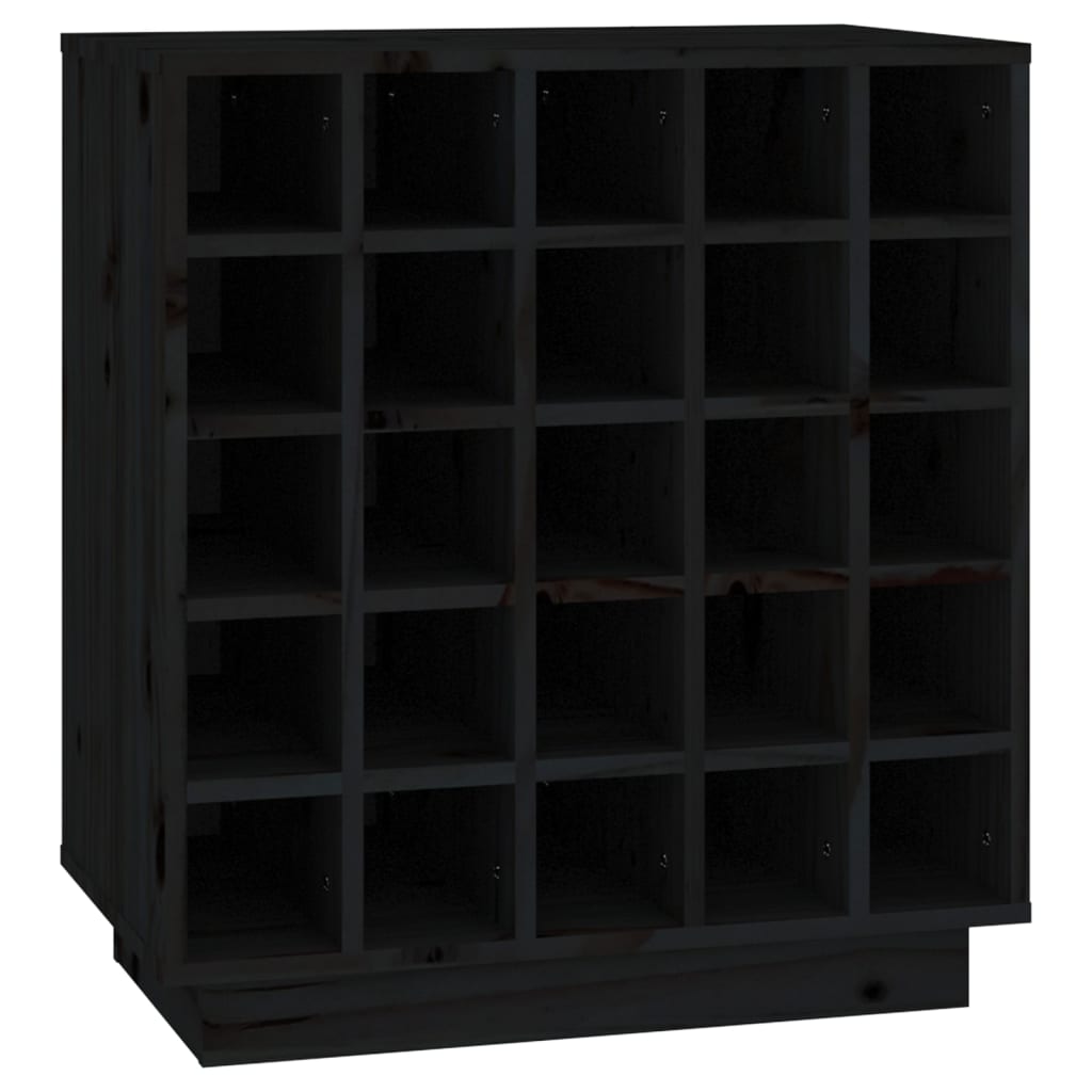 vidaXL Dulap de vinuri, negru, 55,5x34x61 cm, lemn masiv de pin vidaXL Dulap de vinuri, negru, 55,5x34x61 cm, lemn masiv de pin