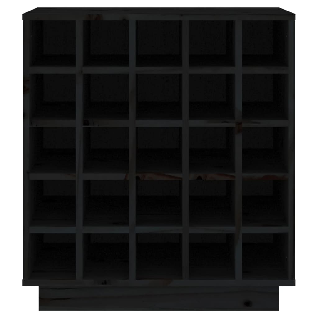 vidaXL Dulap de vinuri, negru, 55,5x34x61 cm, lemn masiv de pin vidaXL Dulap de vinuri, negru, 55,5x34x61 cm, lemn masiv de pin
