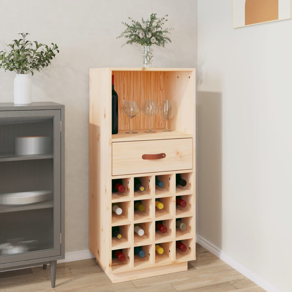 vidaXL Dulap de vinuri, 45x34x100 cm, lemn masiv de pin vidaXL Dulap de vinuri, 45x34x100 cm, lemn masiv de pin