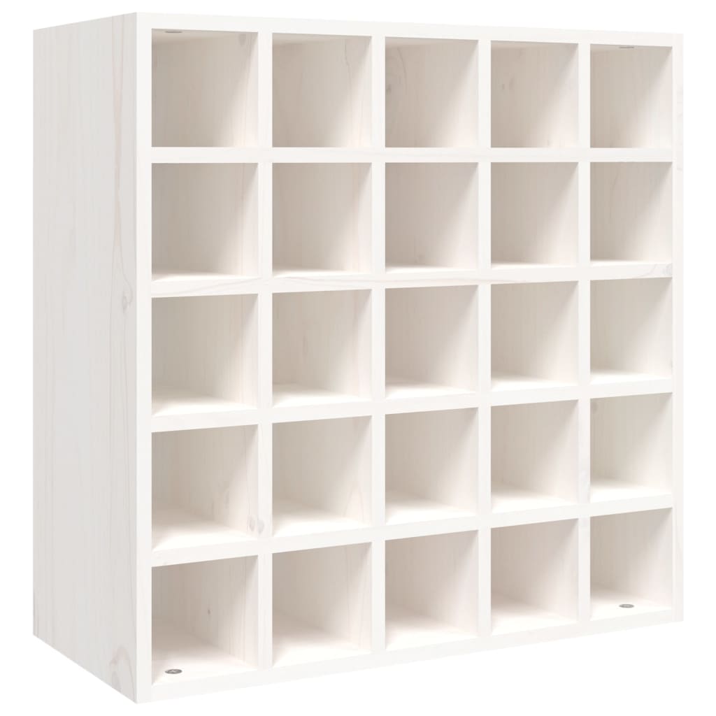 vidaXL Dulap de vinuri, alb, 56x25x56 cm, lemn masiv de pin vidaXL Dulap de vinuri, alb, 56x25x56 cm, lemn masiv de pin