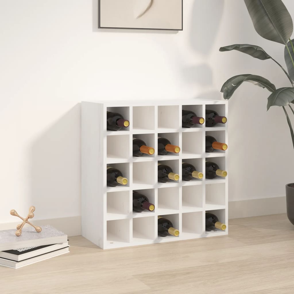 vidaXL Dulap de vinuri, alb, 56x25x56 cm, lemn masiv de pin vidaXL Dulap de vinuri, alb, 56x25x56 cm, lemn masiv de pin