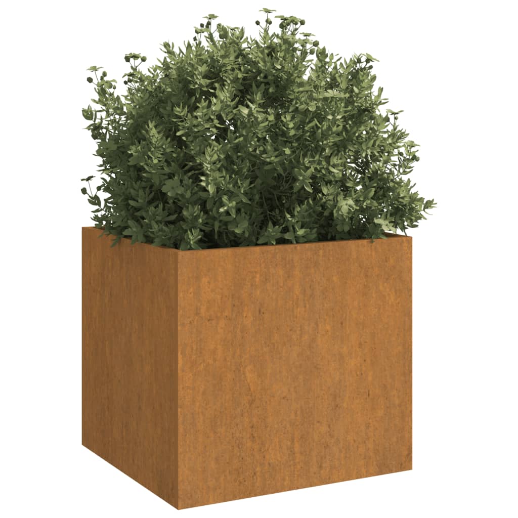 vidaXL Jardiniere, 2 buc., 32x30x29 cm, oțel corten