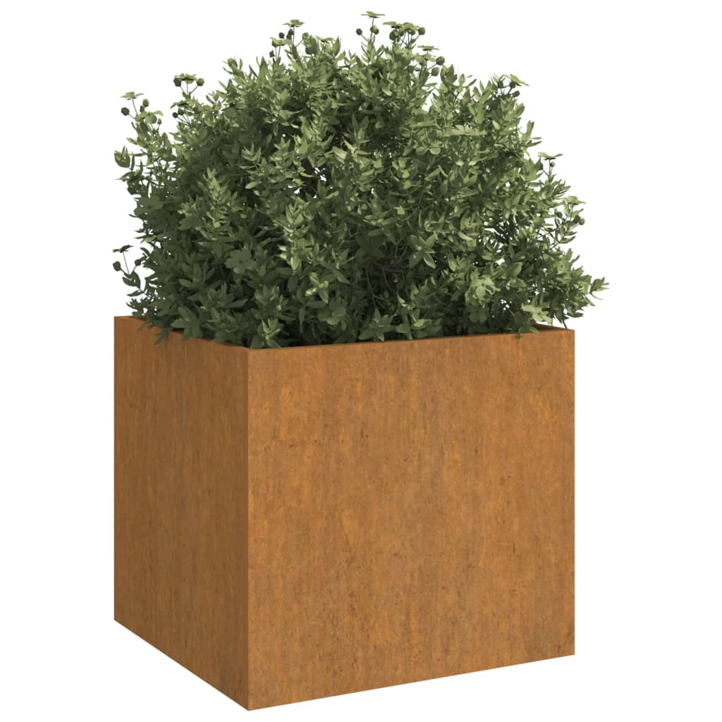 vidaXL Jardinieră, 49x47x46 cm, oțel corten vidaXL Jardinieră, 49x47x46 cm, oțel corten