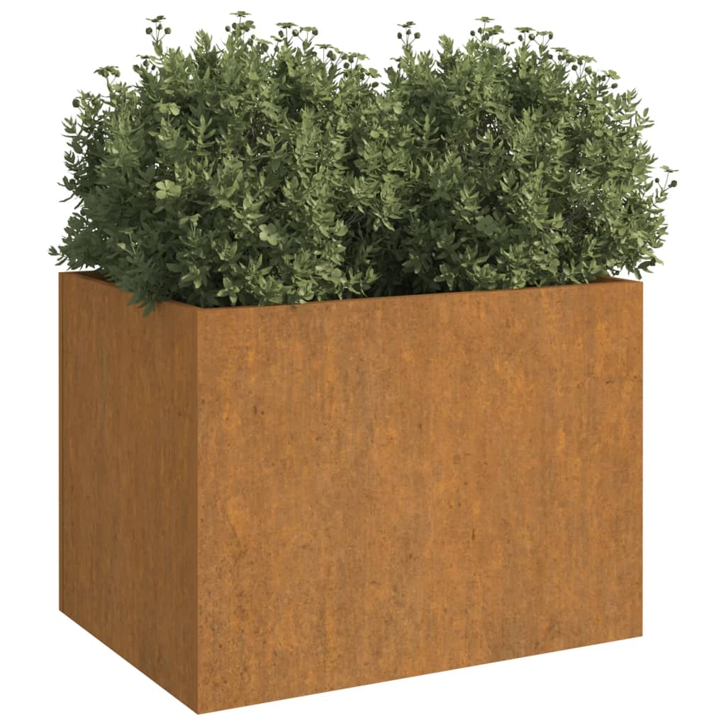vidaXL Jardinieră, 62x47x46 cm, oțel corten vidaXL Jardinieră, 62x47x46 cm, oțel corten