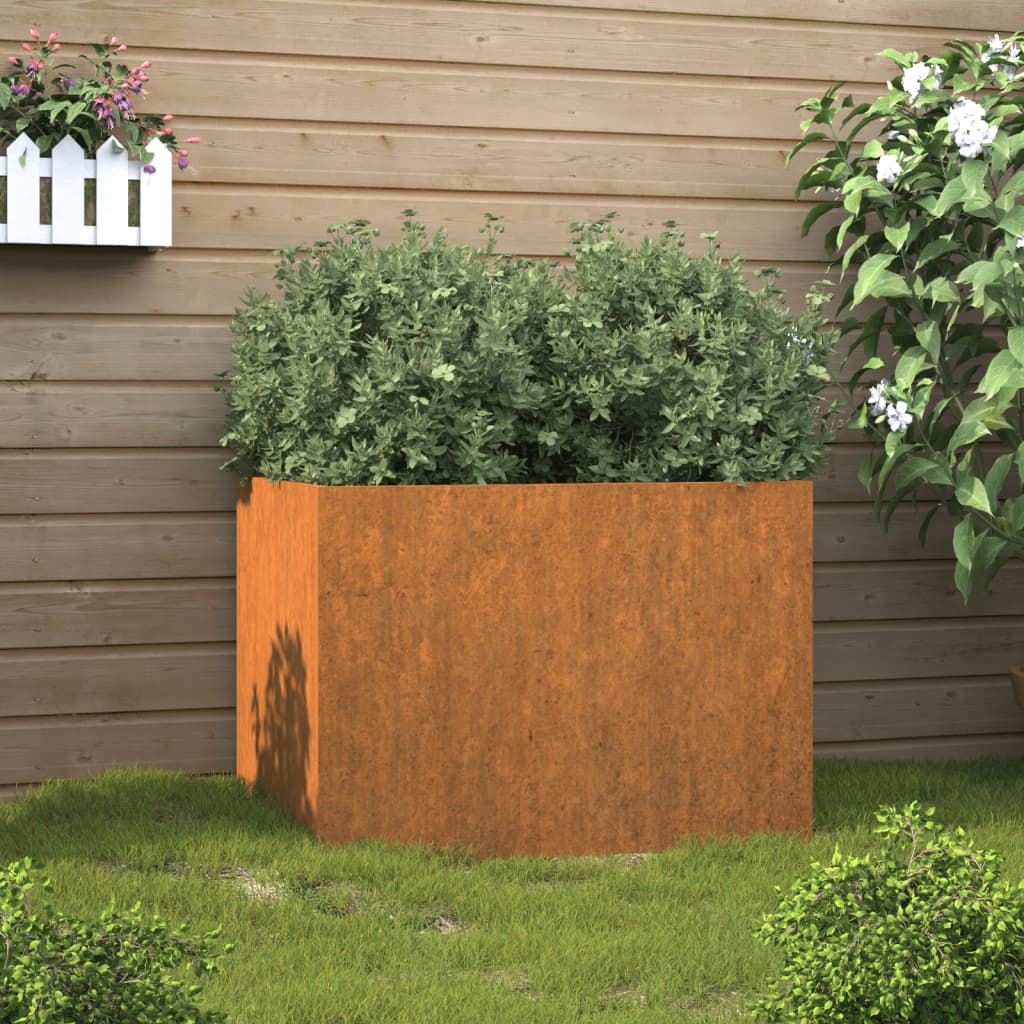 vidaXL Jardinieră, 62x47x46 cm, oțel corten vidaXL Jardinieră, 62x47x46 cm, oțel corten