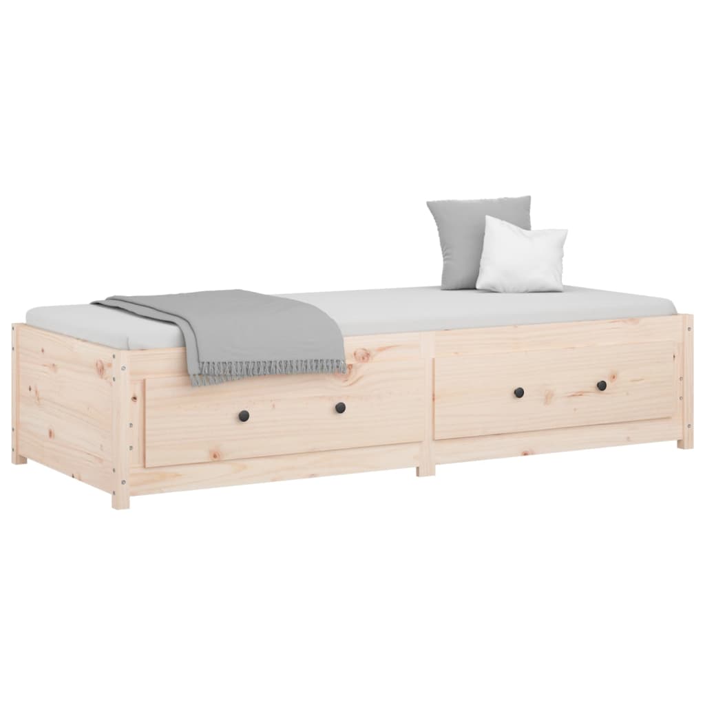 vidaXL Pat de zi Small Single, 75x190 cm, lemn masiv pin vidaXL Pat de zi Small Single, 75x190 cm, lemn masiv pin