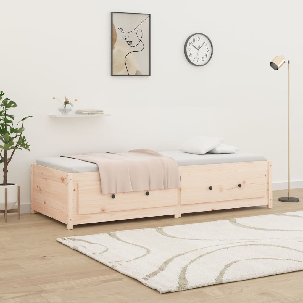 vidaXL Pat de zi Small Single, 75x190 cm, lemn masiv pin vidaXL Pat de zi Small Single, 75x190 cm, lemn masiv pin