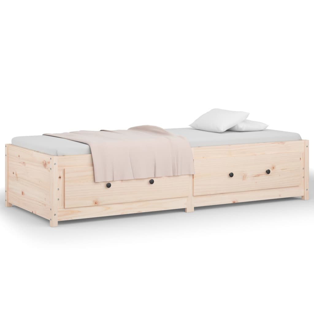 vidaXL Pat de zi Small Single, 75x190 cm, lemn masiv pin vidaXL Pat de zi Small Single, 75x190 cm, lemn masiv pin