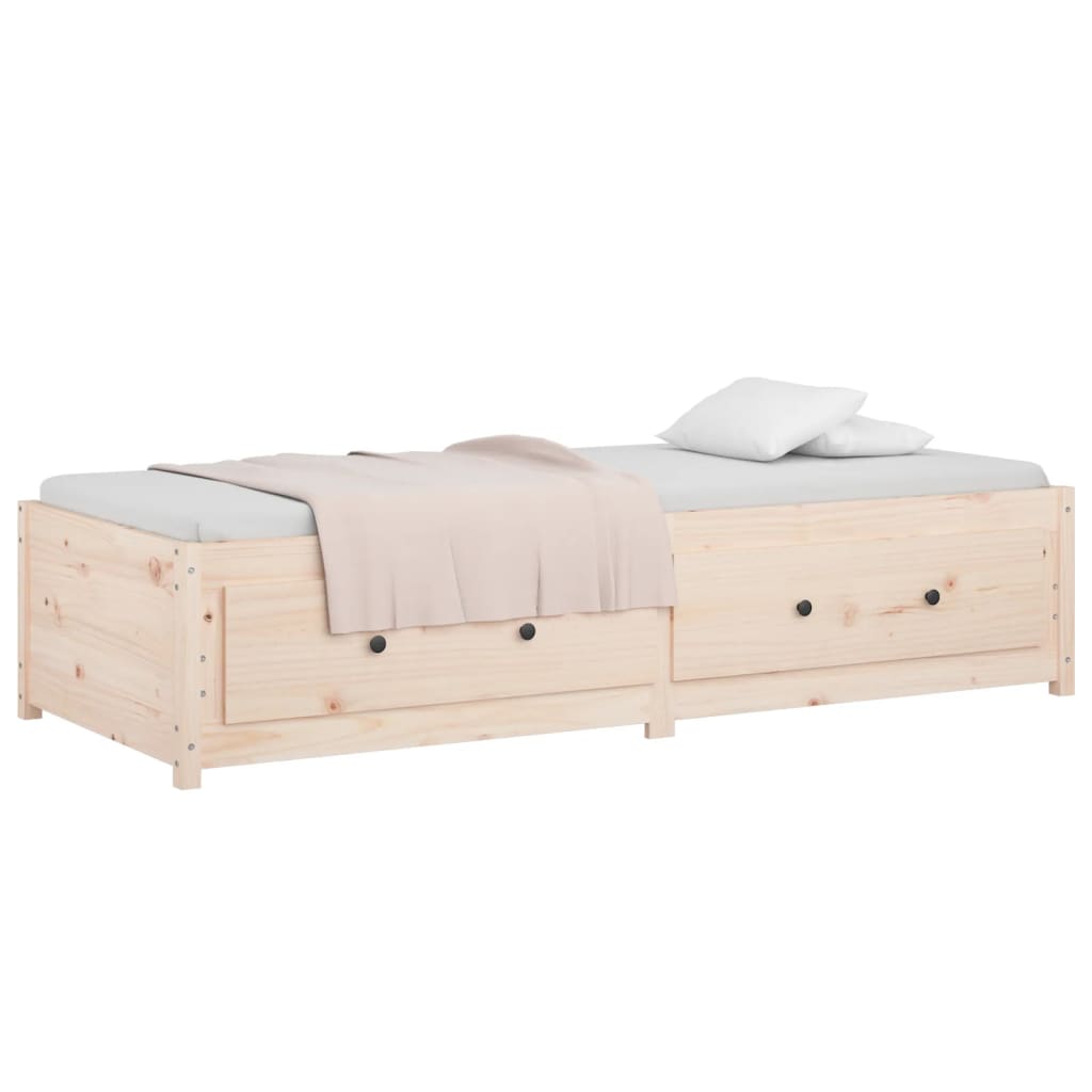 vidaXL Pat de zi Small Single, 75x190 cm, lemn masiv pin vidaXL Pat de zi Small Single, 75x190 cm, lemn masiv pin