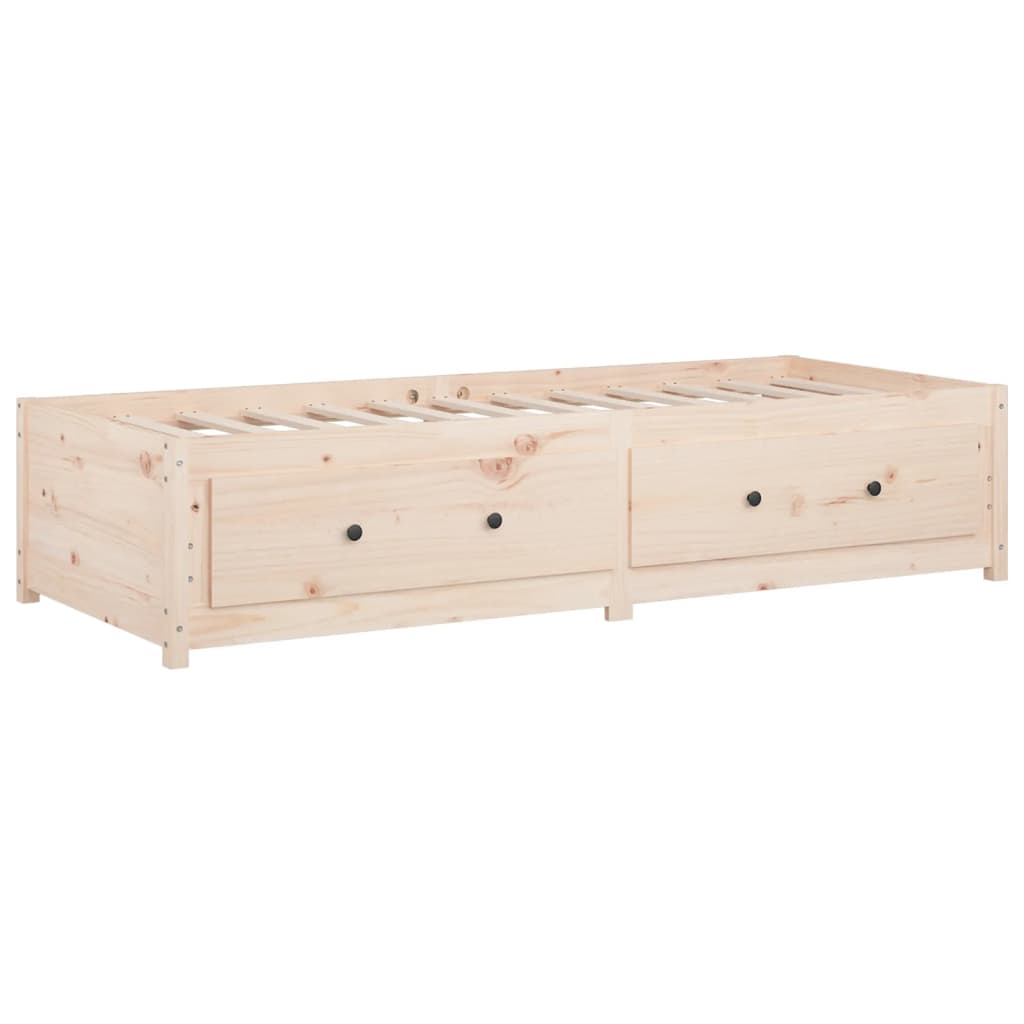 vidaXL Pat de zi Small Single, 75x190 cm, lemn masiv pin vidaXL Pat de zi Small Single, 75x190 cm, lemn masiv pin