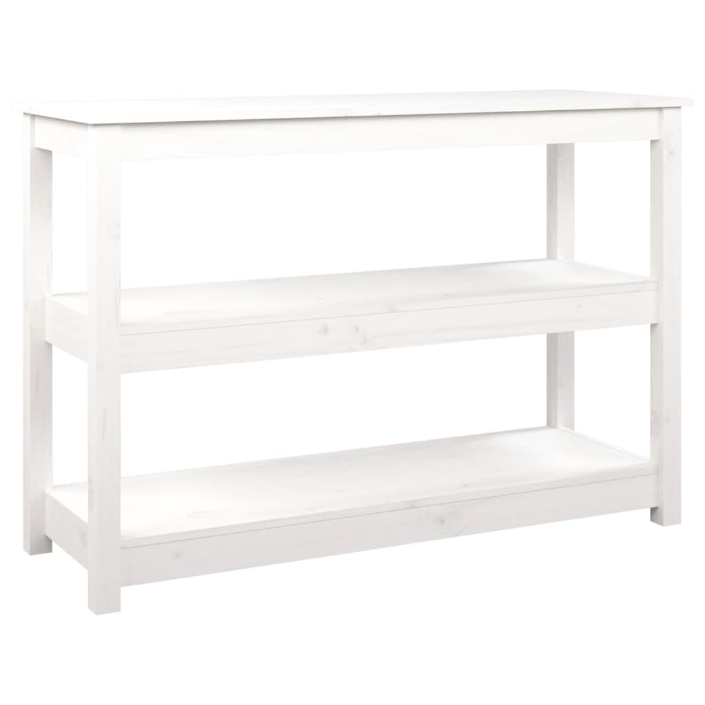 vidaXL Masă consolă, alb, 110x40x74 cm, lemn masiv de pin vidaXL Masă consolă, alb, 110x40x74 cm, lemn masiv de pin