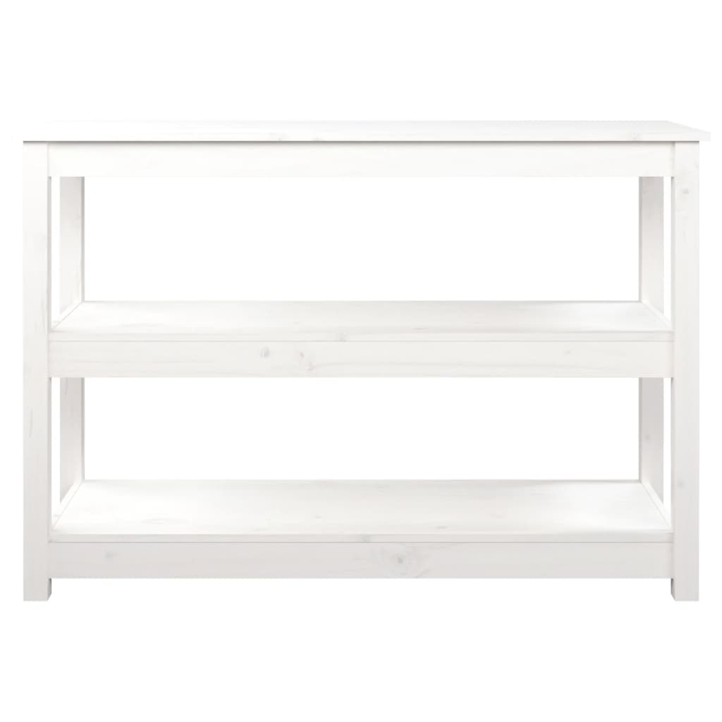 vidaXL Masă consolă, alb, 110x40x74 cm, lemn masiv de pin vidaXL Masă consolă, alb, 110x40x74 cm, lemn masiv de pin